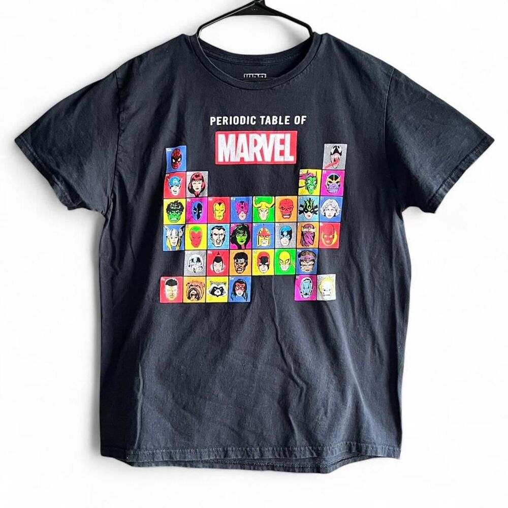 Marvel Men's Black Periodic Table T-shirt